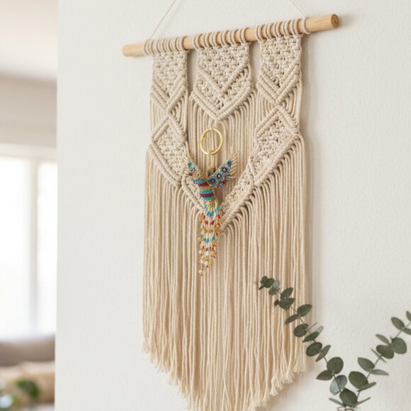 Handmade Beaded Hummingbird Bag Charm Keychain Pendant Key Ring – Colorful Gift - Picture 2 of 7